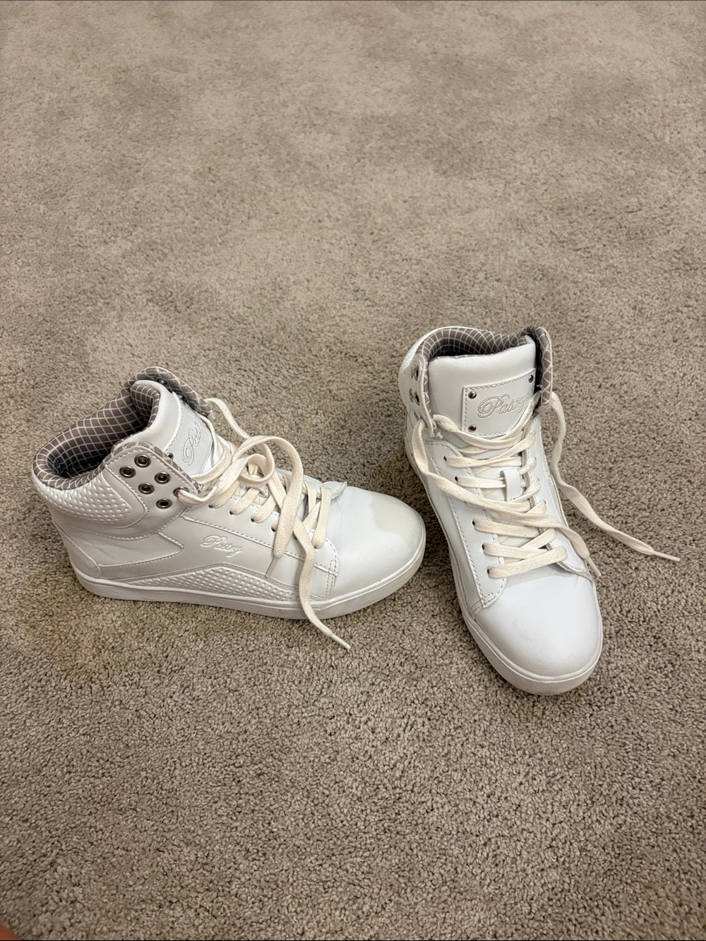 Pastry Cream White High-Top Sneakers
